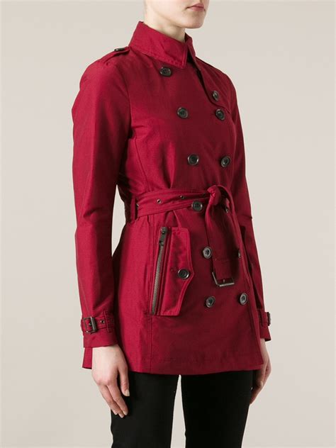 burberry brit red trench|authentic Burberry trench coats.